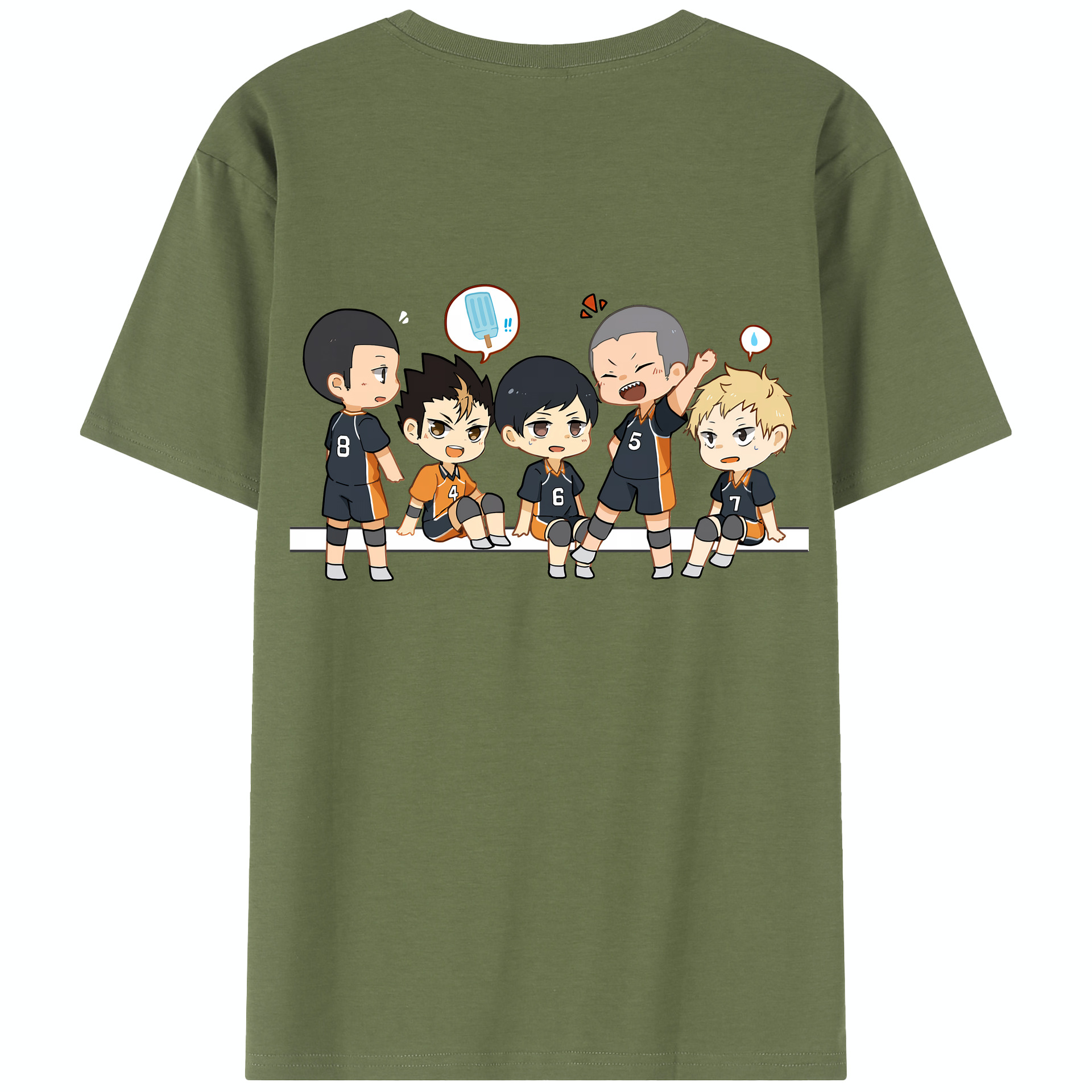 （画像用） ハイキュー!! Haikyu!! 綿100％半袖Tシャツ（背面プリント）